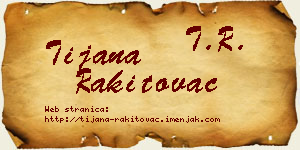 Tijana Rakitovac vizit kartica